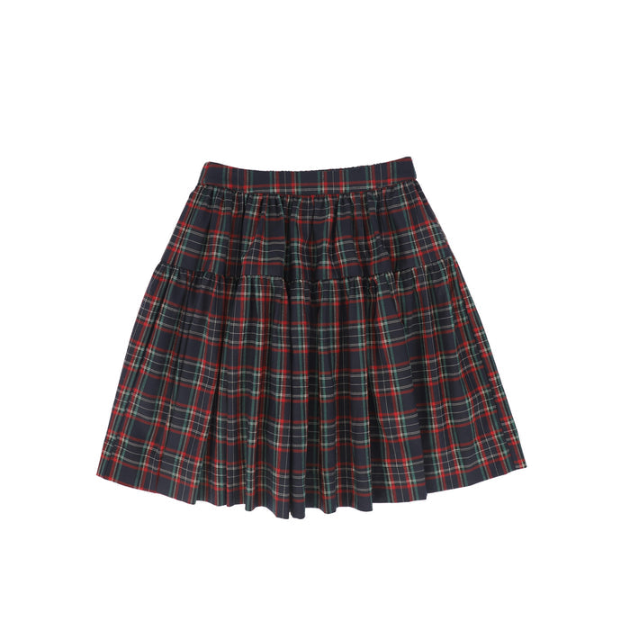 skirt plaid circle - navy plaid