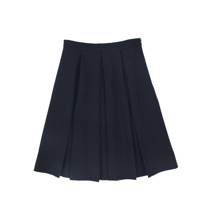 skirt wide pleated - navy