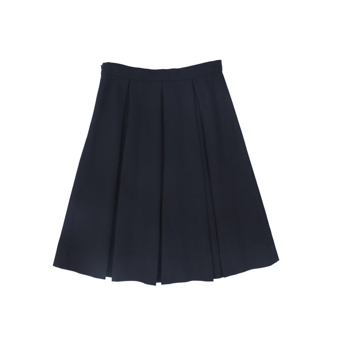 skirt wide pleated - navy