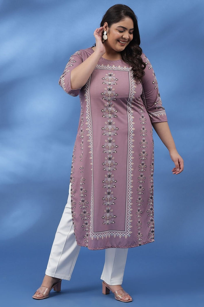 Slate Ethnic Printed Kurti