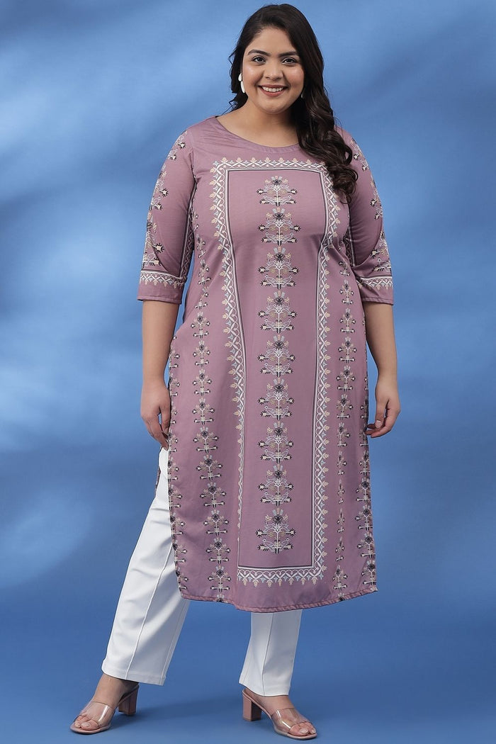 Slate Ethnic Printed Kurti