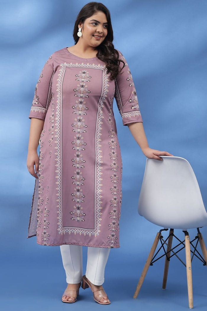 Slate Ethnic Printed Kurti