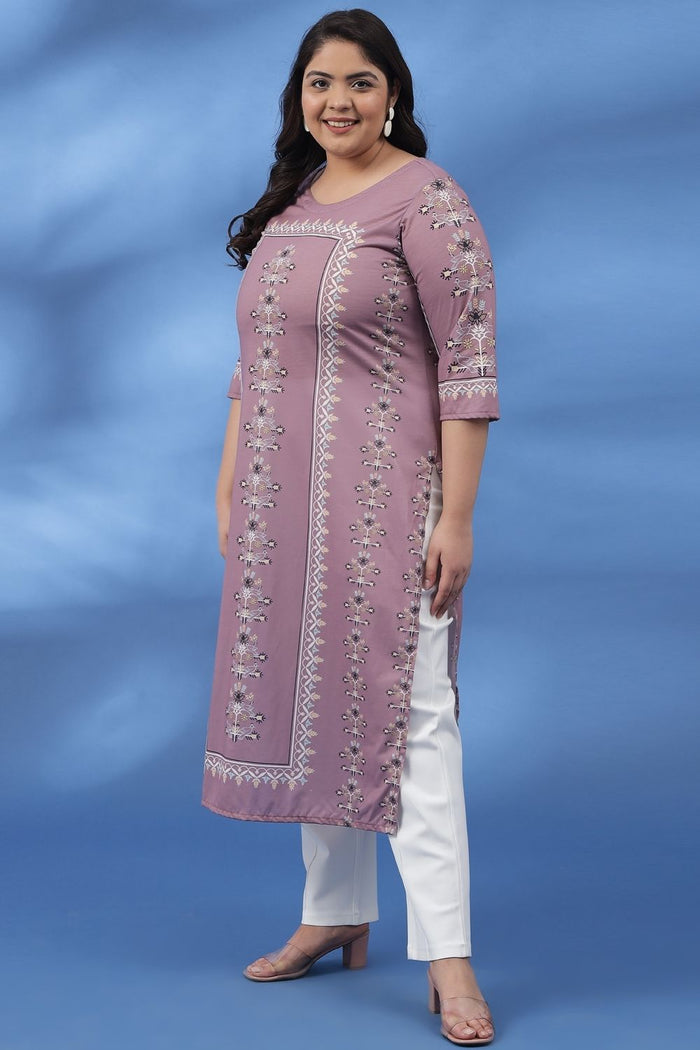 Slate Ethnic Printed Kurti