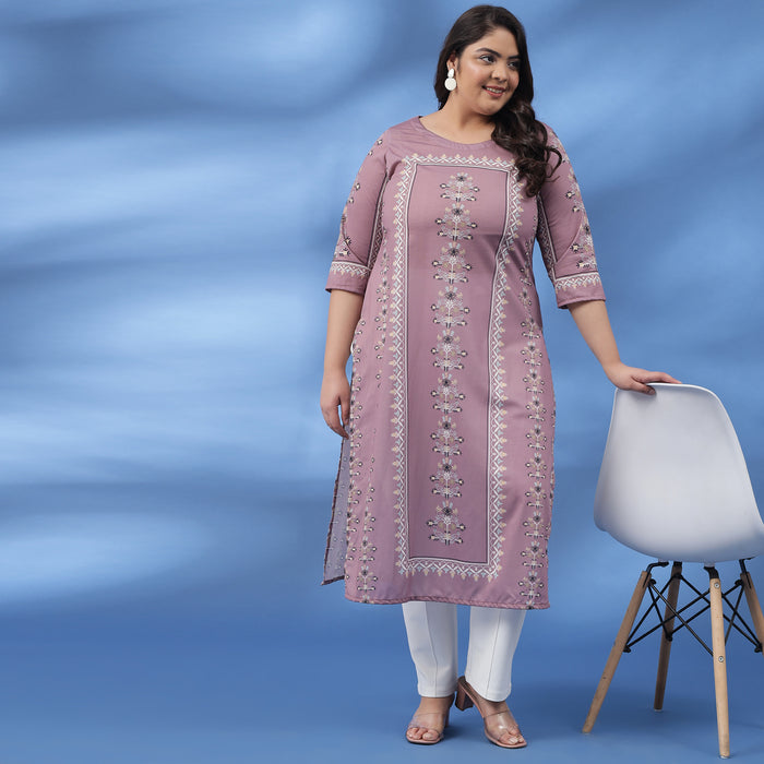 Slate Ethnic Printed Kurti