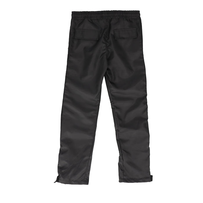 Snap Front Cargo Black Pants