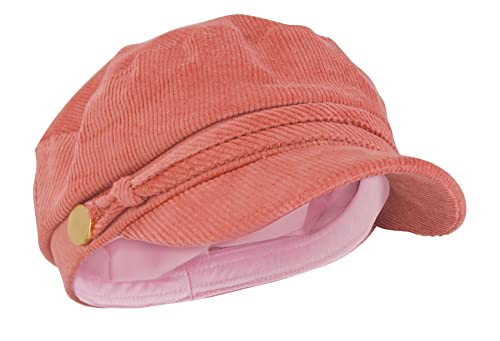 Sock Snob Ladies Cotton Casual Peaked Denim or Corduroy Baker Boy Hat Fiddler Cap with Rope - Style Heist