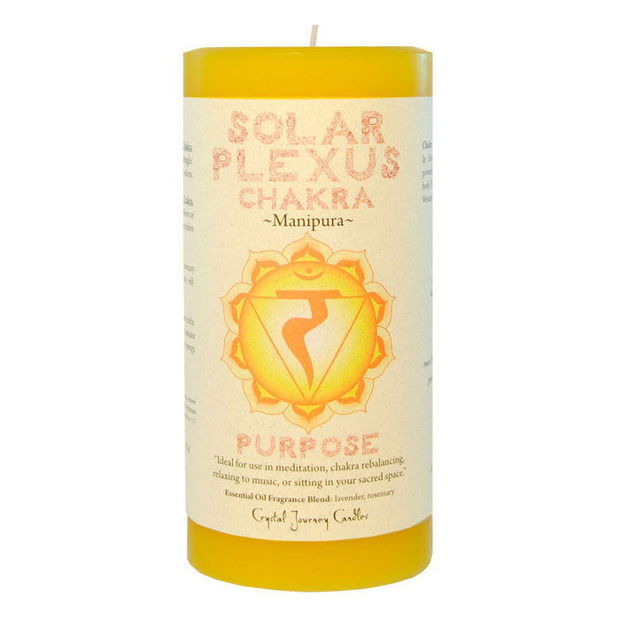 Wholesale Solar Plexus Chakra Pillar Candle by Crystal Journey
