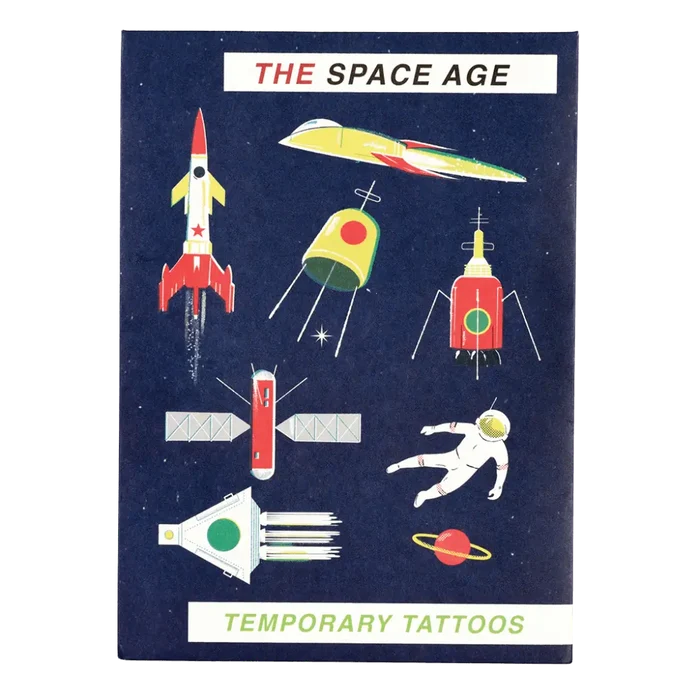Space Age Temporary Tattoos