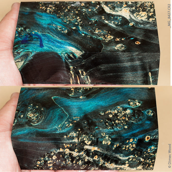 Stabilized wood box elder burl block