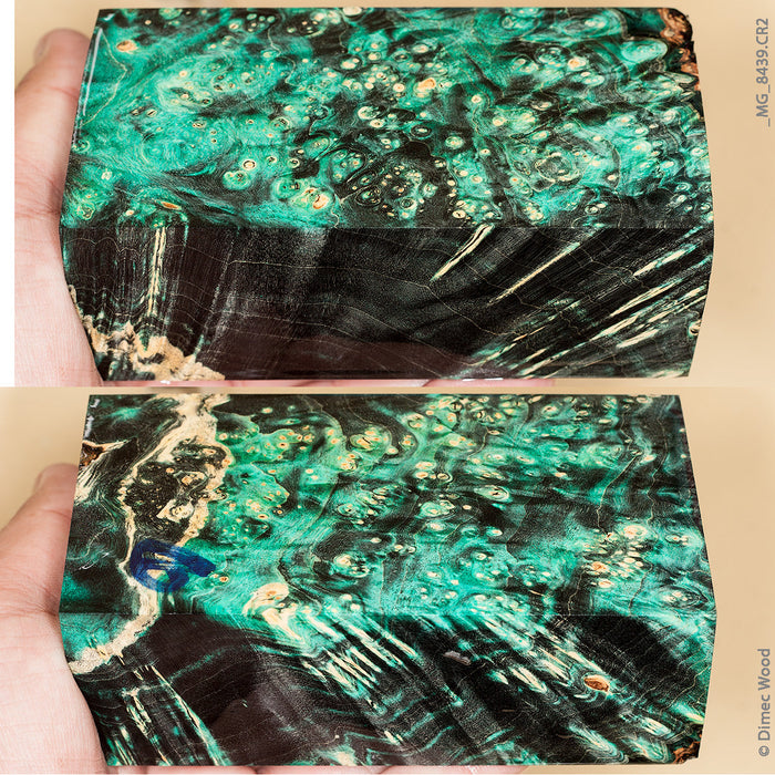 Stabilized wood box elder burl block