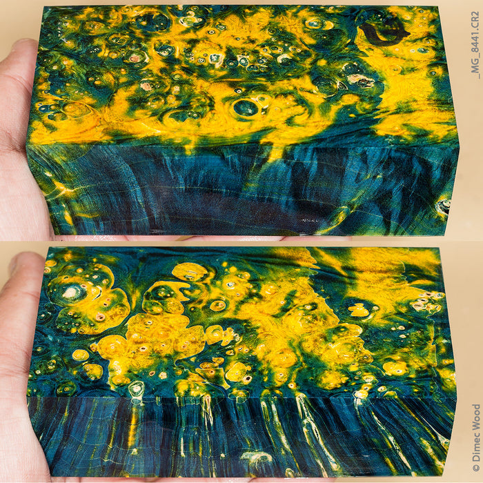 Stabilized wood box elder burl block