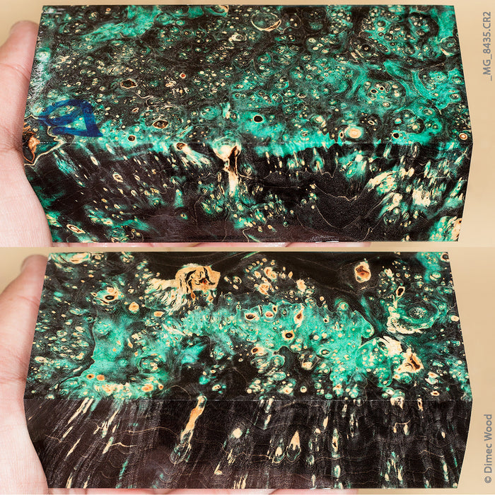 Stabilized wood box elder burl block
