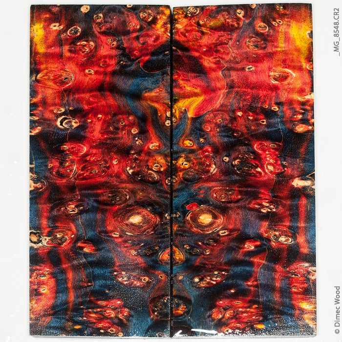 Stabilized wood box elder burl panels