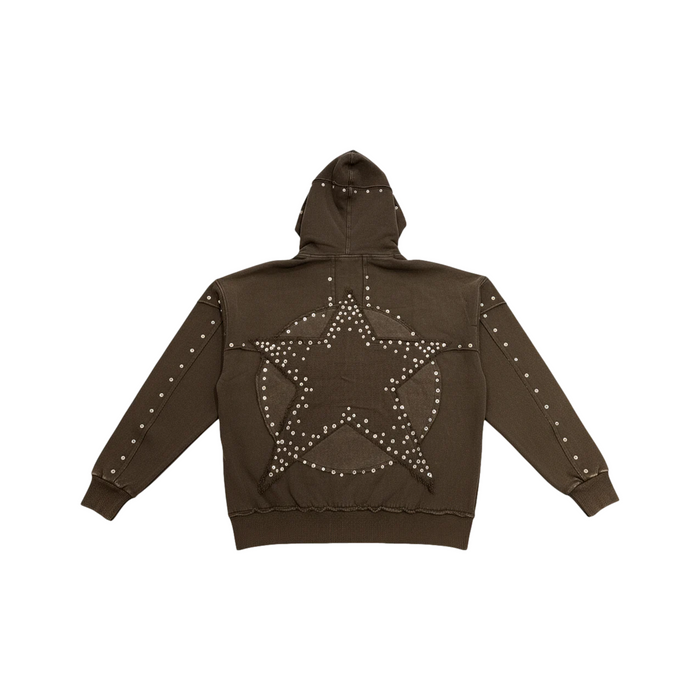 Stones Crystal Studded Full Zip Hoodie