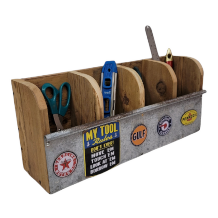 Storage Organizer Rustic Bench Top Tote - Wainfleet Trading Post