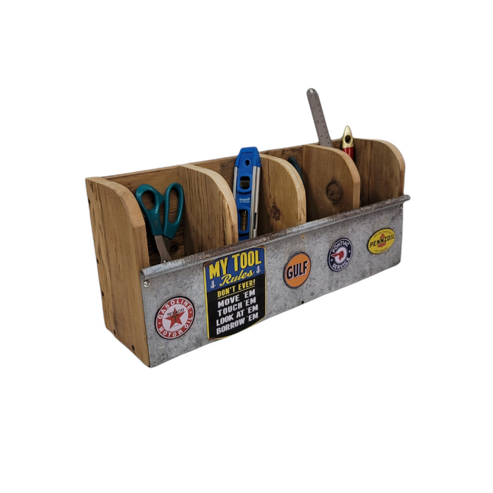 storage organizer rustic bench top tote