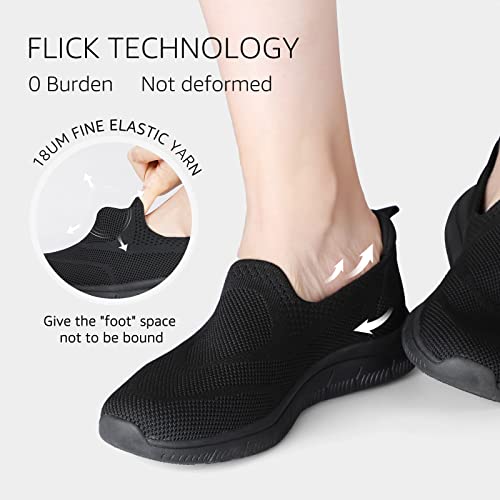 STQ Womens Trainers Ladies Slip on Walking Shoes Lightweight Running Shoes Nurse Working Shoes