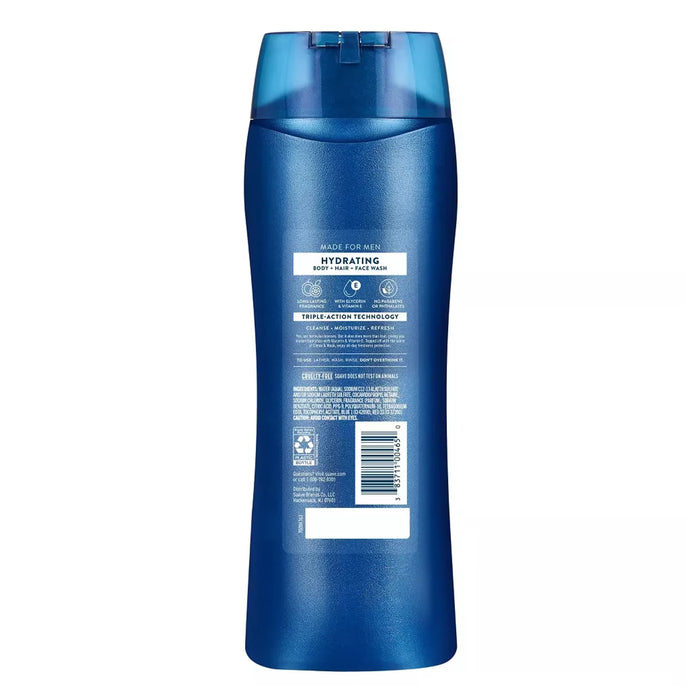 Suave Men’s Hydrate 3-in-1 Hair Body & Face Wash - 18 oz - 6 Pack