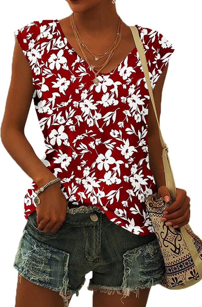 S / 01-red White Flower
