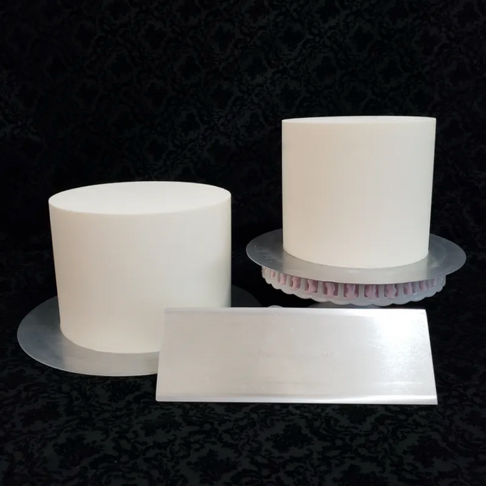 Create smooth, textured, and patterned finishes effortlessly with our durable 10"x4" Tall Icing Cake Smoother. Perfect for buttercream, fondant, and frosting, this versatile cake decorating tool is ideal for bakers of all skill levels, ensuring professional, clean results on every cake. Buttercream Icing Cake Decorating Tool by Caljava.
