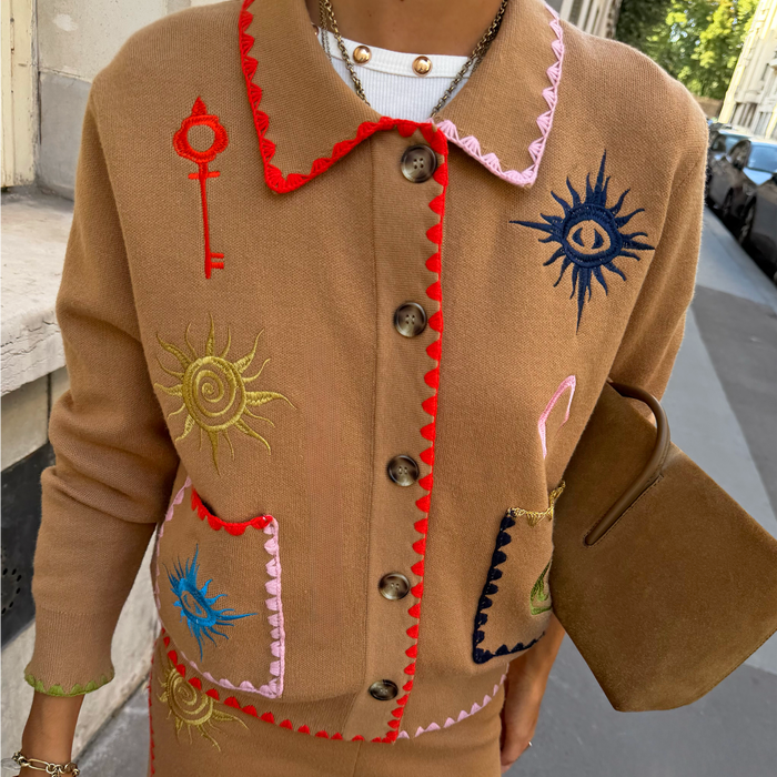 Tan Casablanca Cardigan