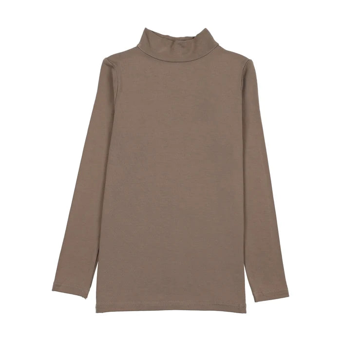 tee l/s bamboo mockneck - misty oat heather