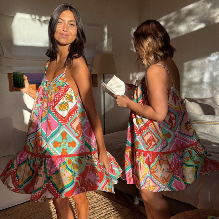 Tile Print Pyjama Slip