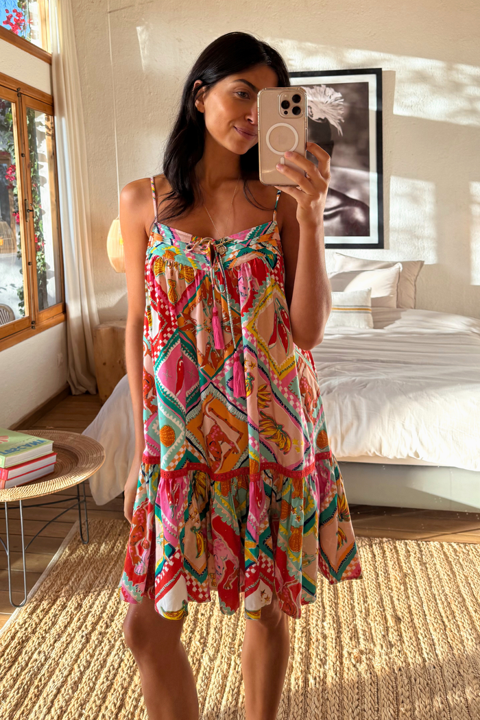 Tile Print Pyjama Slip