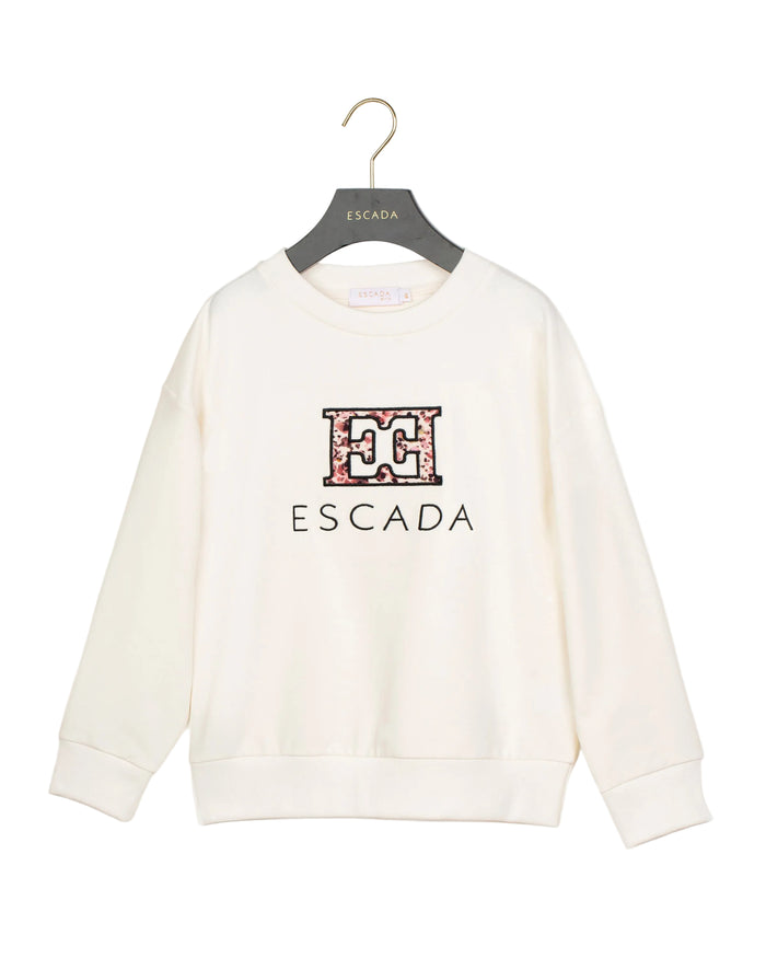top l/s design logo sweatshirt - lambs wool-302