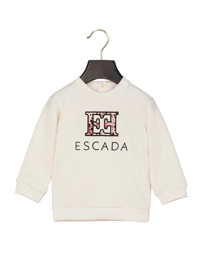 top l/s design logo sweatshirt - lambs wool-302