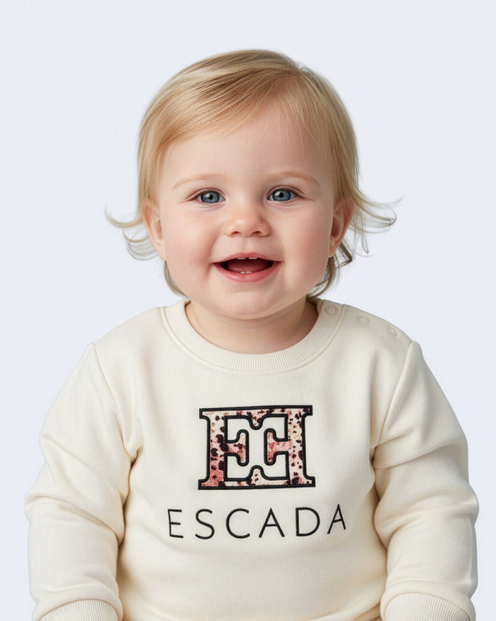 top l/s design logo sweatshirt - lambs wool-302