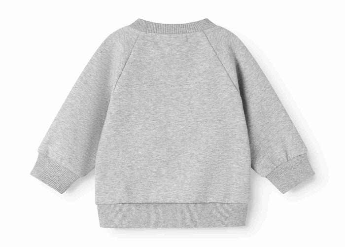 top l/s sherpa logo sweatshirt - cloud grey logo