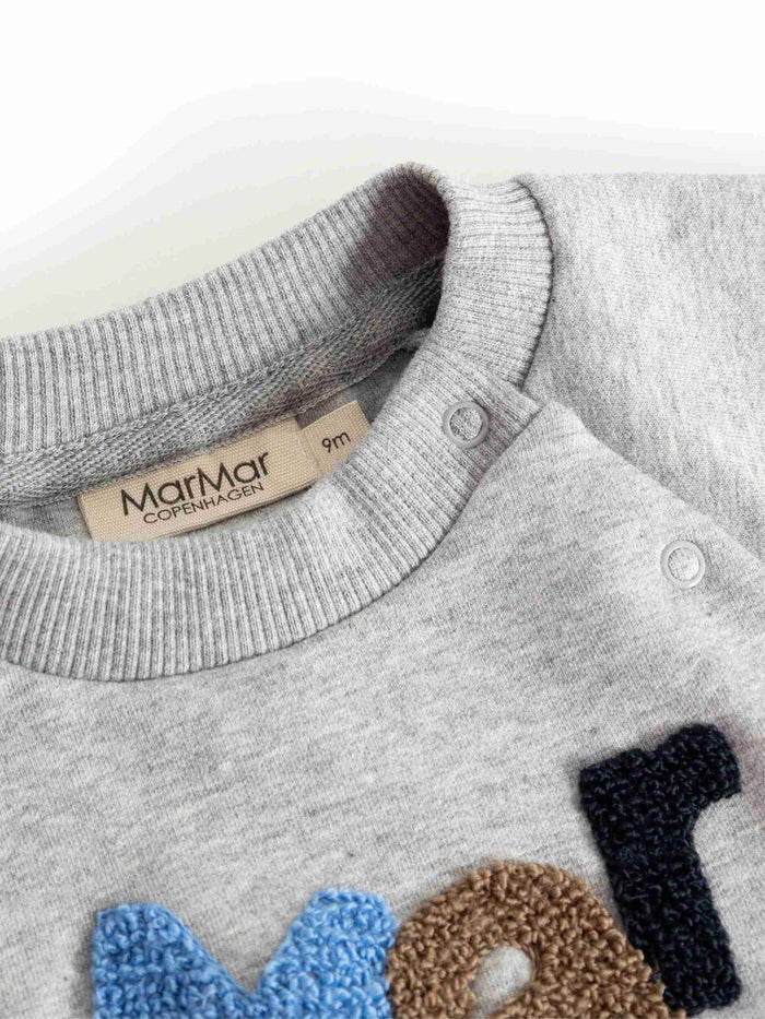 top l/s sherpa logo sweatshirt - muddy logo