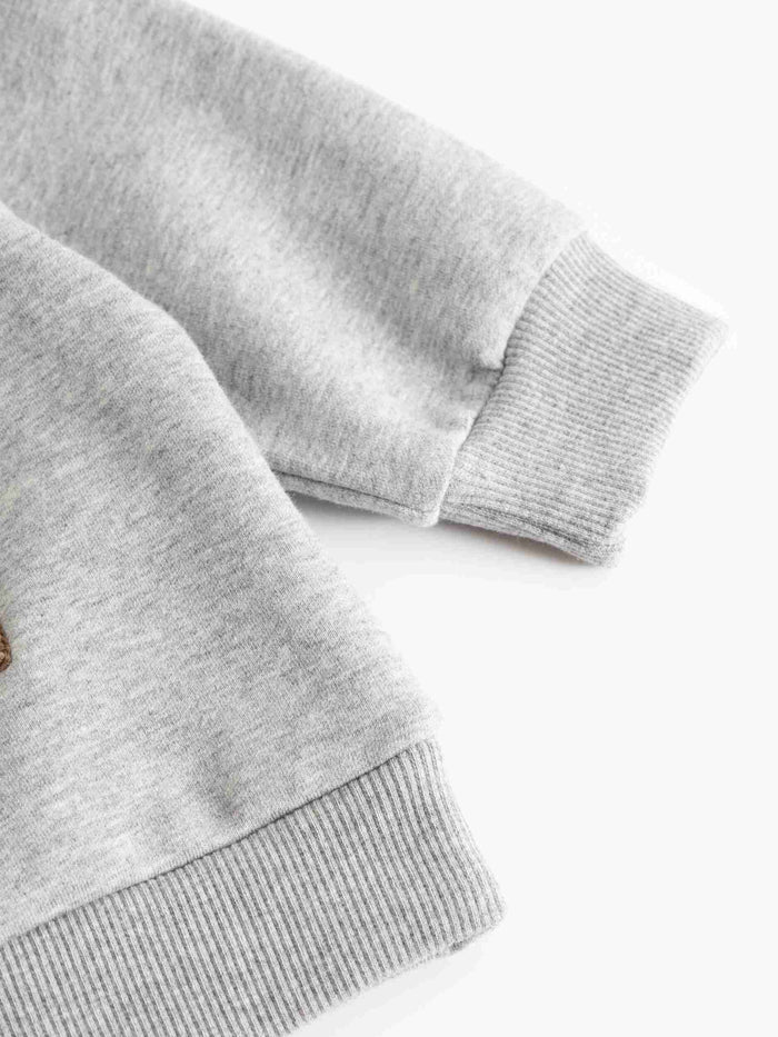 top l/s sherpa logo sweatshirt - muddy logo