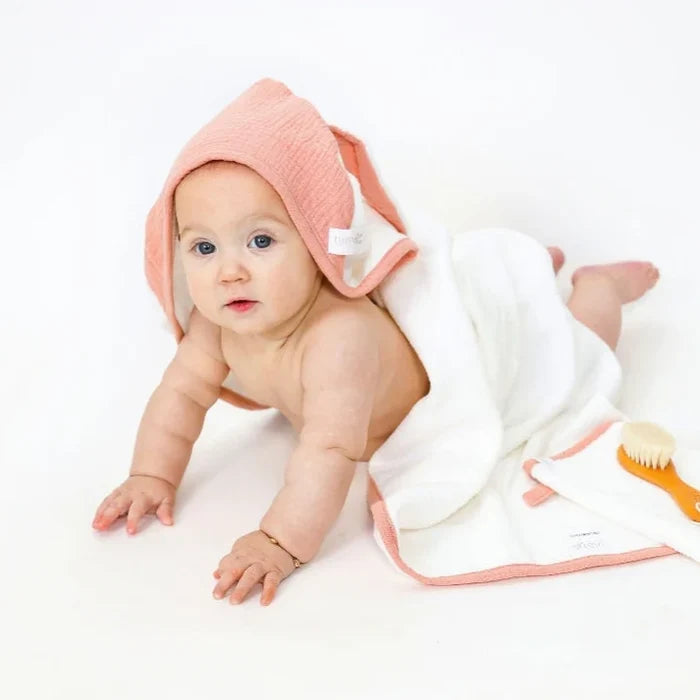 towel hooded 1st spa set - mauve bliss