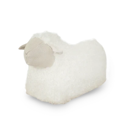 toy baa baa sheep pouf ride on toy - cream