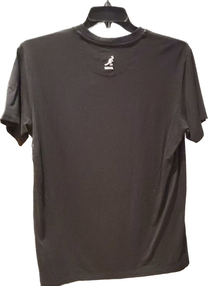 Tshirt kangol noir uni avec bouton