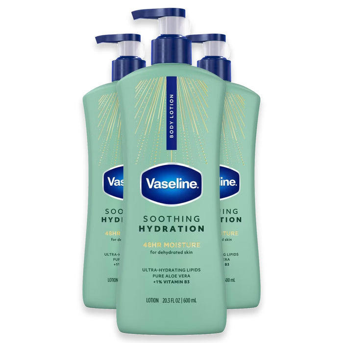 Vaseline - Lotion Intensive Care, Soothing Hydration - 20.3 Oz - 3 Pack - OPEN BOX