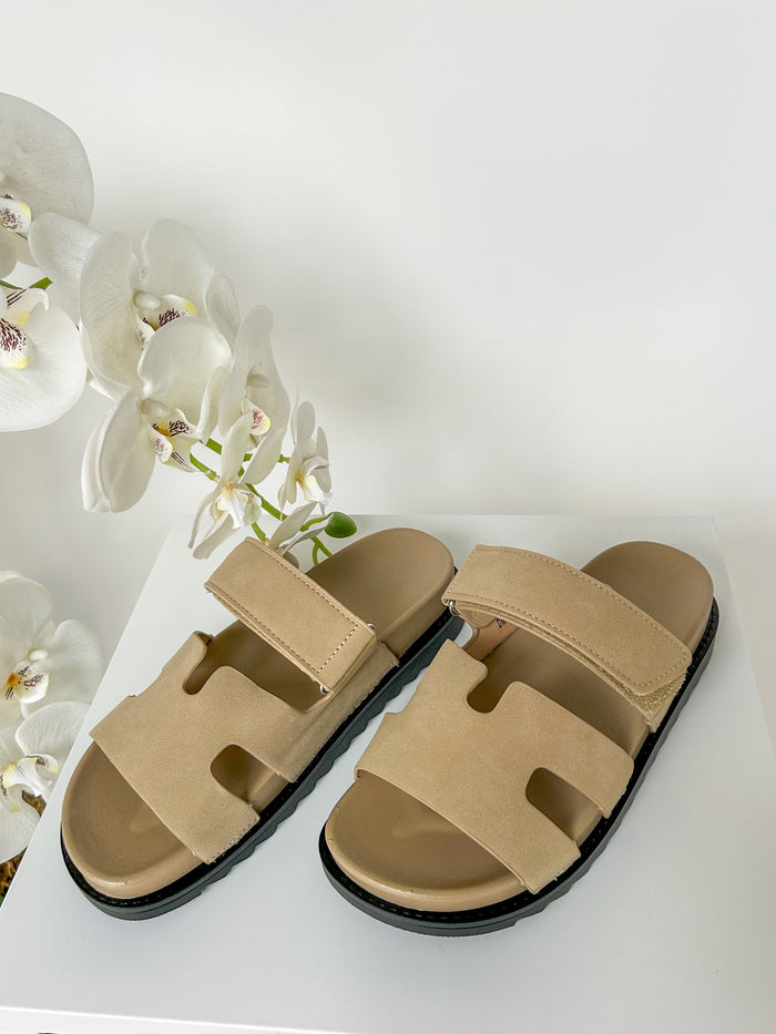 Velcro Strap Block Sandals (3 Colours)