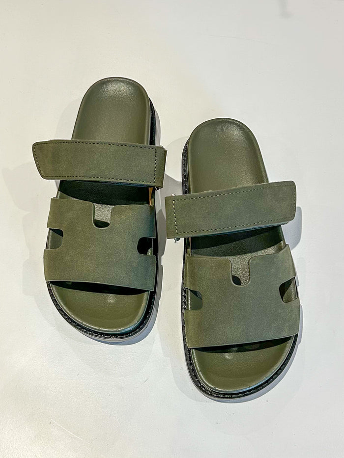 Velcro Strap Block Sandals (3 Colours)