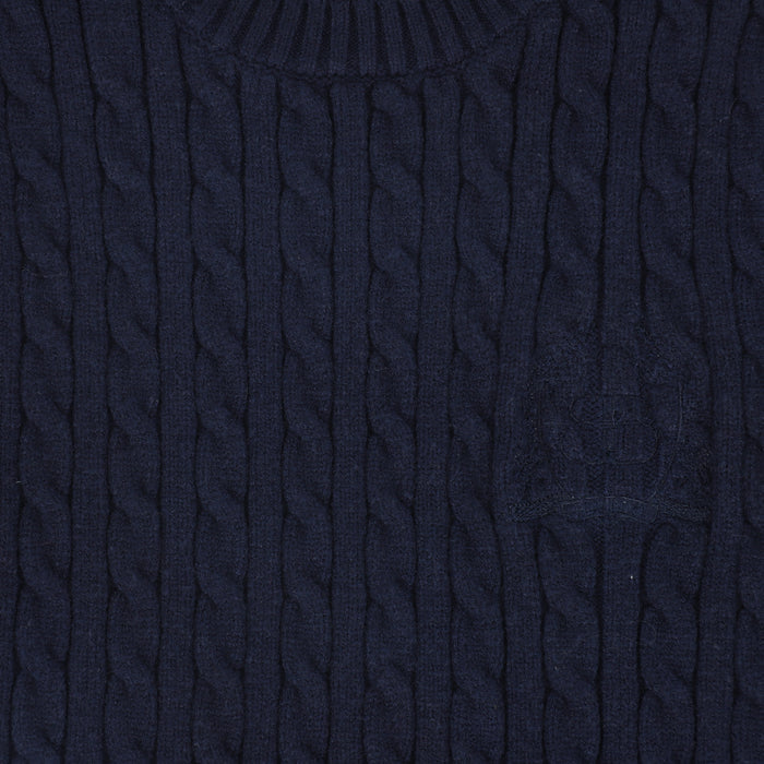 vest cable knit - navy
