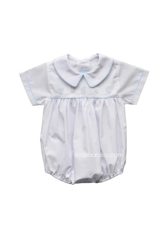 White and Blue String Toy Bubble
