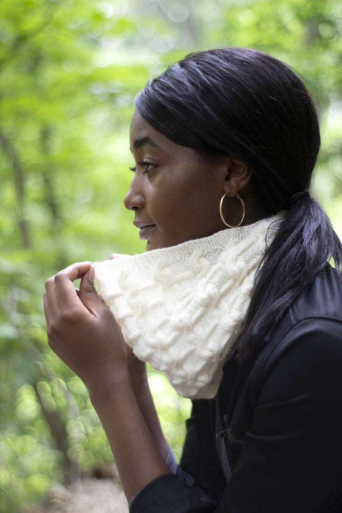 White Locust Cowl Pattern Universal Yarn