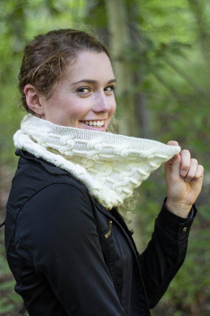 White Locust Cowl Pattern Universal Yarn