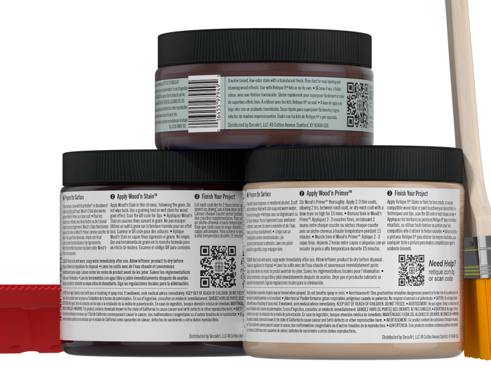Retique It Wood'n Finish Kit in Red Mahogany for multi-purpose wood finishing, shown in back view.