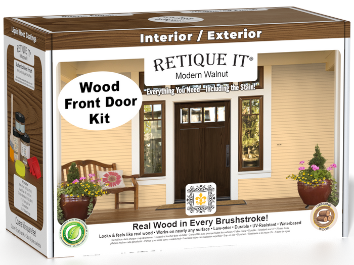 Wood'n Finish Front Door Kit - Modern Walnut — box hero
