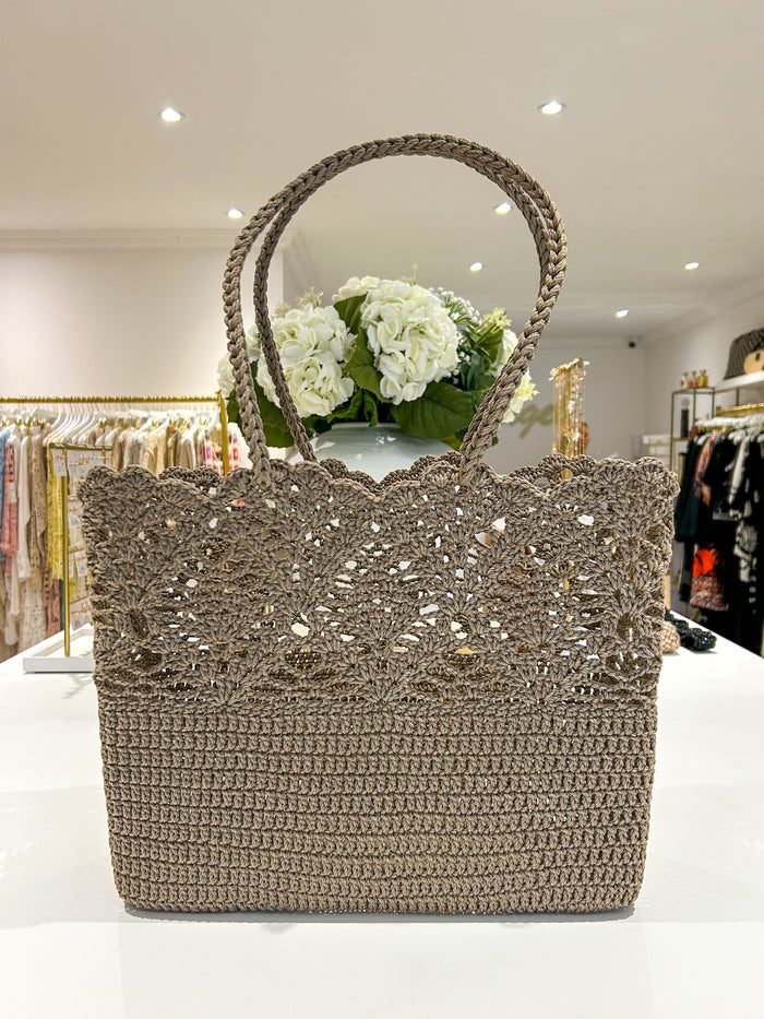 Woven Detailed Beach Bag (2 Colours)