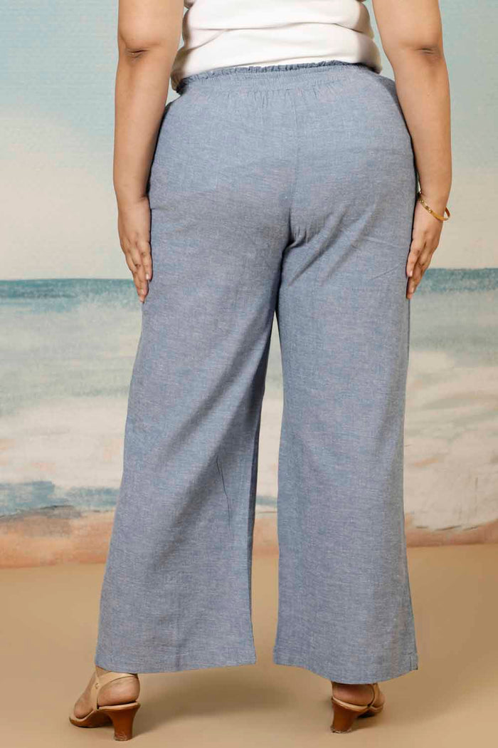 Yale Blue Tie Detail Pants