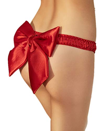 YeeHoo Women's Sexy Lingerie Red with Satin Bow Bodice Temptation Uniform