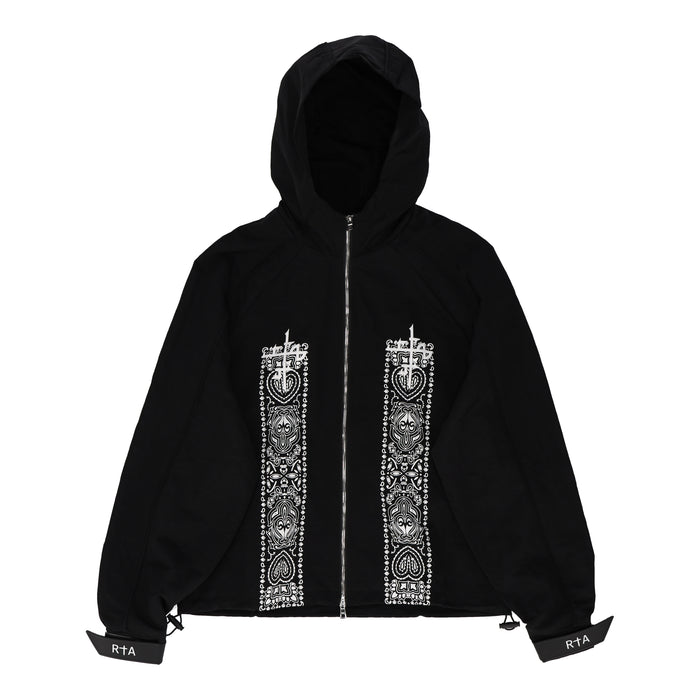 Zayden Windbreaker Full Zip Black Jacket